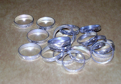 Pack X 100 Anillos Fantasia Tipo Alianza Bijouterie Souvenir