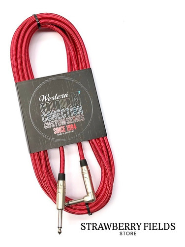 Cable Para Instrumento Tela Rojo R-l 6mts Western Mpltx
