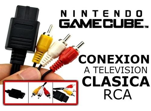 Cable Video Conexion A Tv Rca Clasico Salida A Tv Game Cube