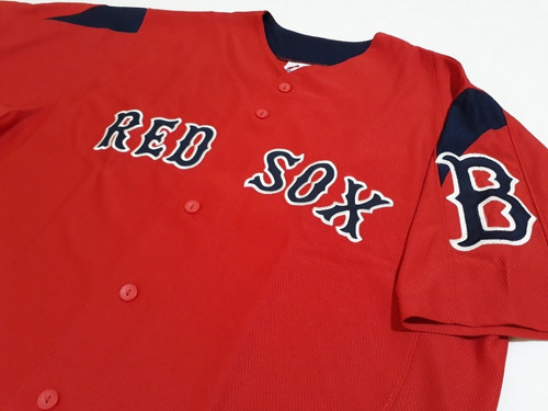 Casaca Mlb Baseball Red Sox #15 Pedroia - Talle L
