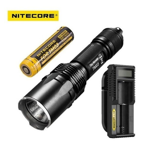 Nitecore Tm03 + Cargador Nitecore Um10 + Bateria Imr 