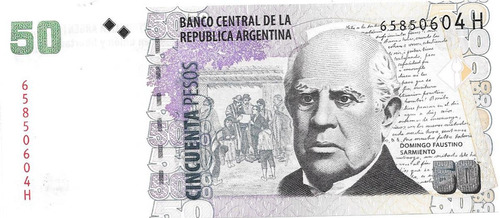 Billete Argentina 50 Pesos Sarmiento  Sin Circular