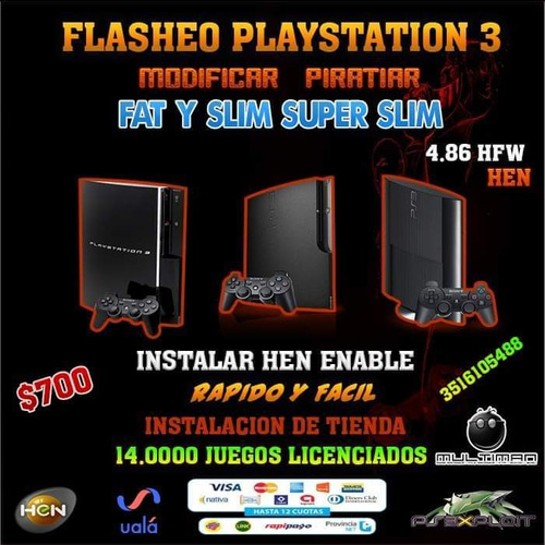 Flasheo Playstation Ps3 Hen 4.85