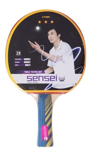 Paleta De Ping Pong Sensei 3 Estrellas Raqueta Tenis De Mesa