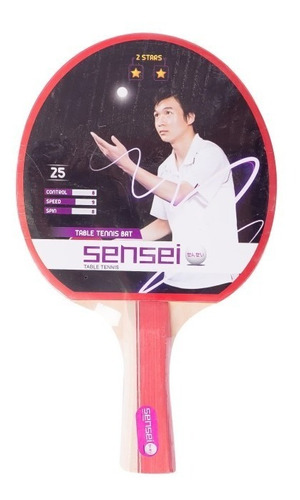 Paleta Ping Pong Tenis Mesa 2 Star Sensei En Slice Deportes