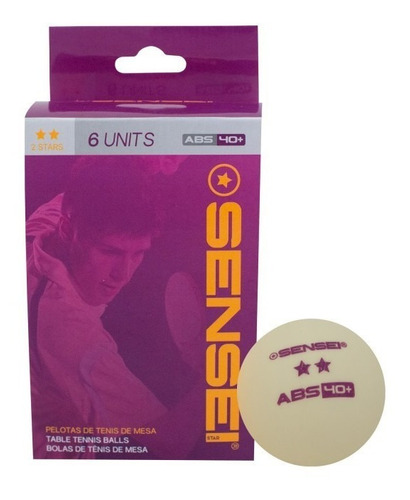 Pelotas Ping Pong Sensei 2 Estrellas Caja X 6 Unidades Balls