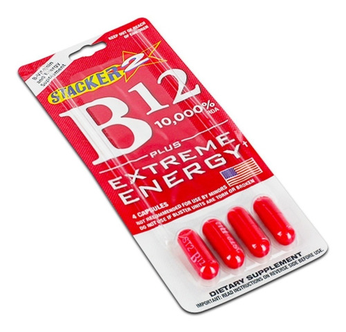 Vitamina B 12 Extreme Energy 4 Unidades Origen Usa! Lo Mejor