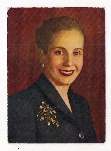 Antigua Tarjeta De Evita Eva Peron