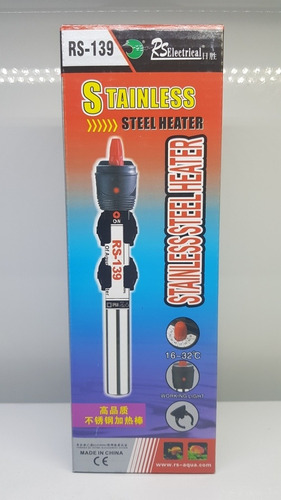Calefactor Calentador 50w Rs Sumergible Acero Inox. Pecera