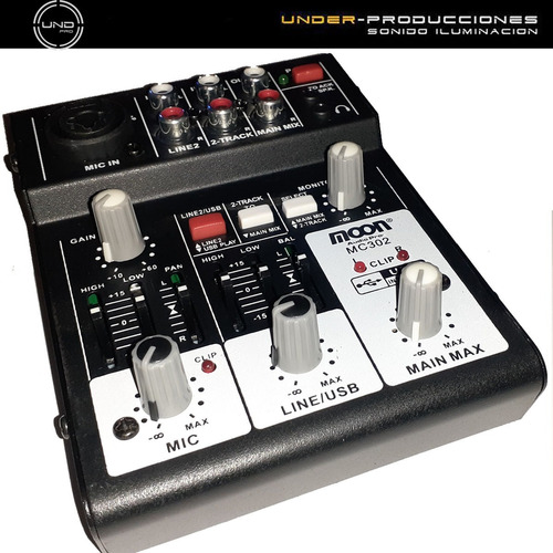 Consola De Sonido Interface De Audio Moon Mc302 Interfaz Usb