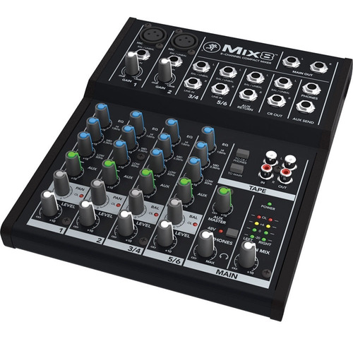 Consola Mixer Mackie Mix8 8 Canales 2xlr - Cuotas + Envíos