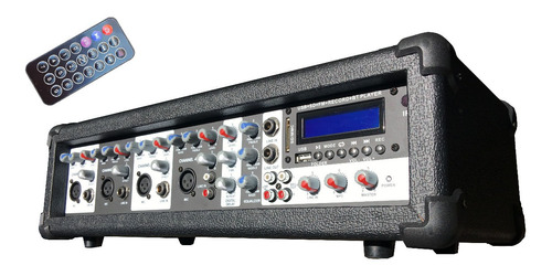 Consola Potenciada Usb Bt 150w Rms 4 Ch Mixer Amplificador