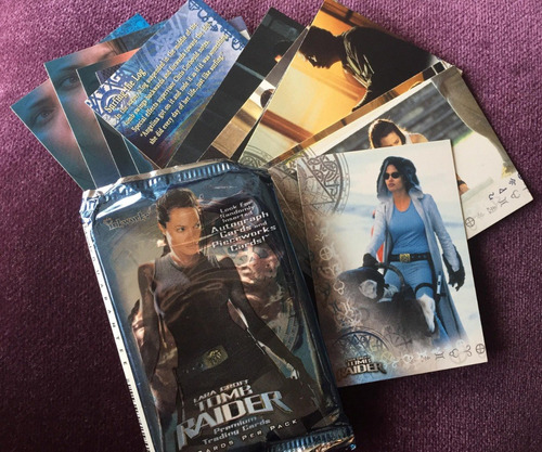 Lote 16 Cartas Coleccionables Tomb Raider Lara Croft Jolie