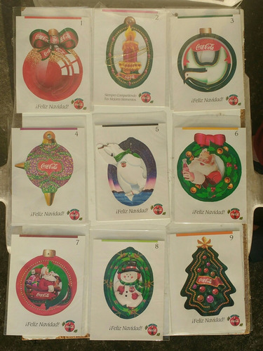 Lote De 33 Tarjetas Navideñas De Coca Cola