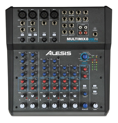 Mixer 8 Canales Con Placa De Audio Multimix 8 Usb Fx