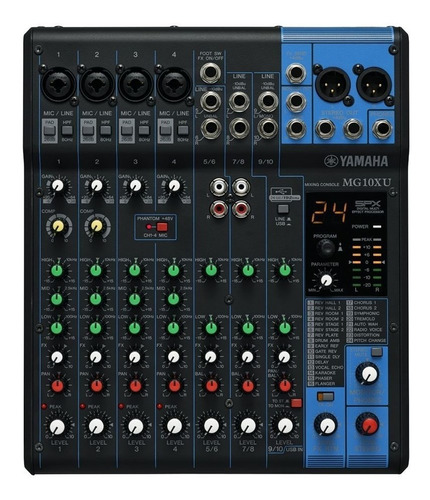 Mixer Yamaha Mg10xu Mg10 Xu Usb Placa Interface Cuotas!