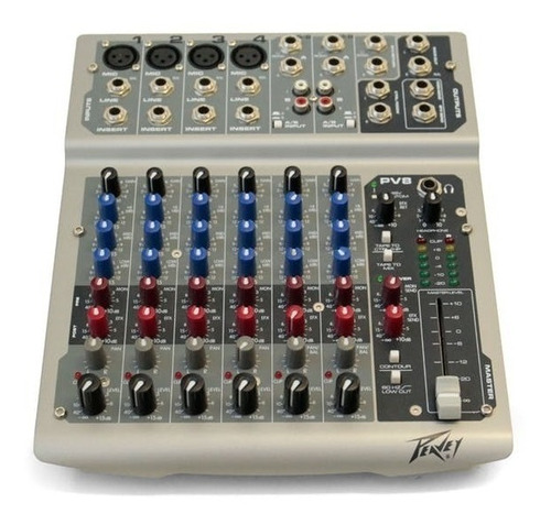 Peavey Pv-8 Consola Mixer 8 Canales 4 Mic 2 Estéreo Pv8