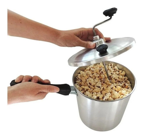 Pochoclera Familiar Olla De 5l Aluminio Pochoclos Pop Corn