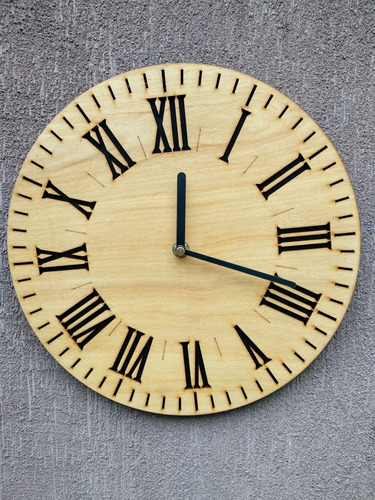 Reloj Pared Deco Hogar Madera 29cm