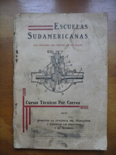 Antiguo Libro Escuelas Sudamericanas Cursos Tecnicos Correo