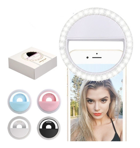 Aro Luz Led Selfie Celular Tablet Pc Linterna Anillo 8.5 Cm