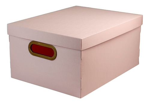 Caja Organizadora Rectangular Plástica Símil Lino