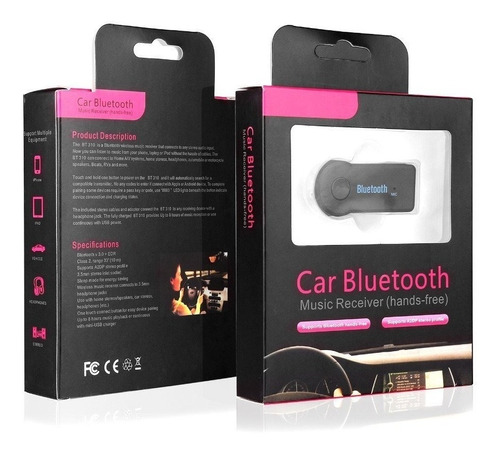 Receptor Bluetooth Auxiliar 3.5 Manos Libres Auto Microfono