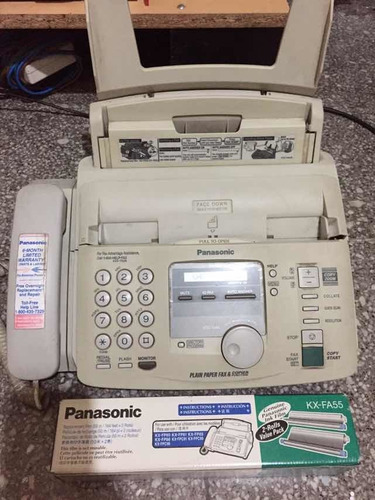 Teléfono Fax Panasonic Kx-fp80 + 2 Rollos Film Originales