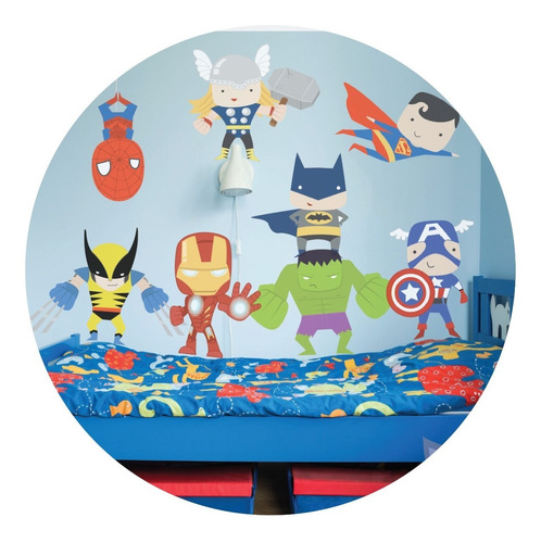 Vinilos Decorativos Infantiles Nenes Super Heroes Pc08