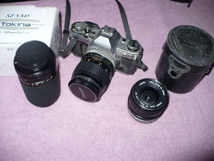 CANON AE1 COMPLETA CON 3/4 LENTES