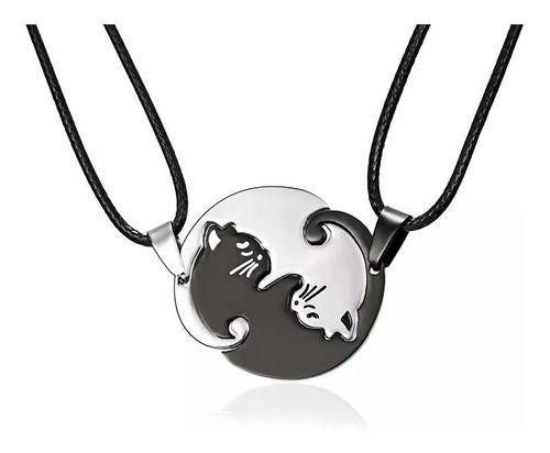 Collar Yin Yang Gatitos Par De Collares + Cajita De Regalo!