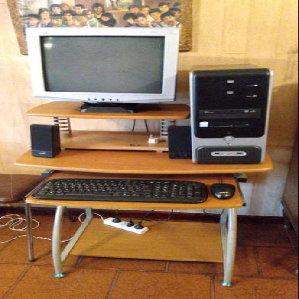 Computadora Aoc Completa Con Escritorio. Pentium Dual Core