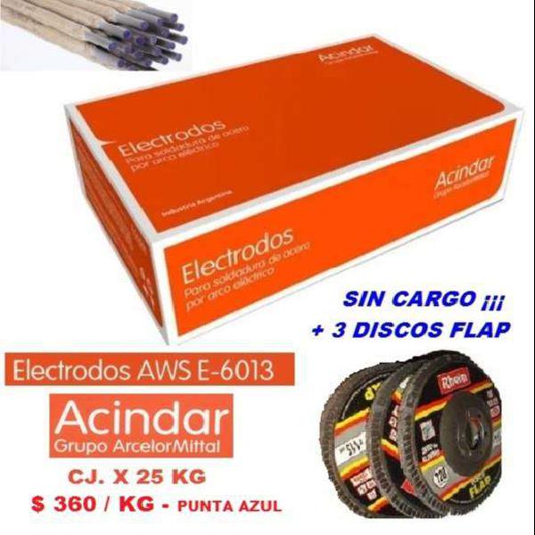 ELECTRODOS 2.5 MM PUNTA AZUL ACINDAR X CJ