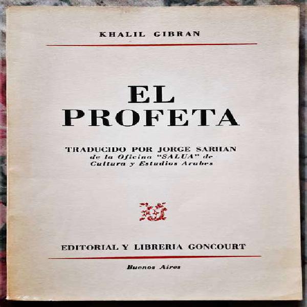 El Profeta - Khalil Gibran - Editorial Goncourt 1972