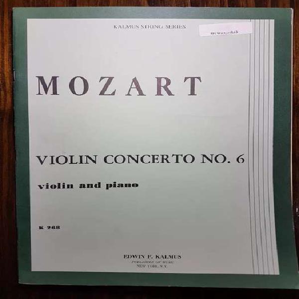 Partituras de Mozart - Concierto No. 6 en Mi b Mayor K 268