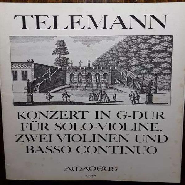 Partituras de Telemann - Concierto en Sol Mayor para violín