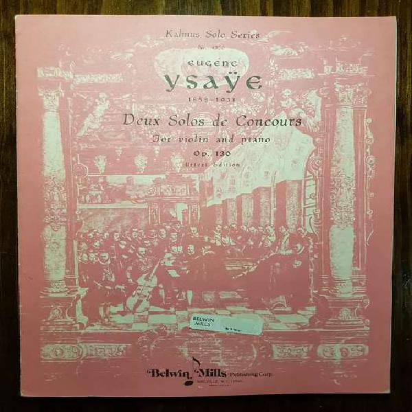 Partituras de Ysaye - Dos Solos de Concurso op. 139, para