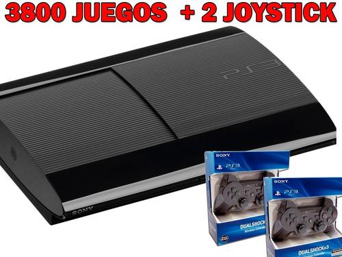 Playstation 3 Sony + 2 Joystick Ps3 Original + 3800 Juegos