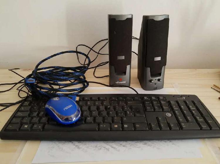 Teclado +mouse+ cable + 2 parlantes