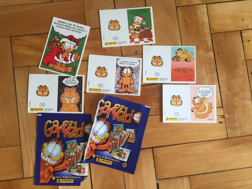 6 Mini Tarjetas Garfield Panini + 2 Sobres