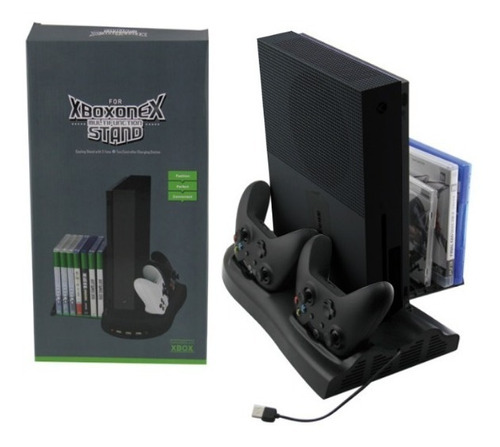 Accesorio Dock De Carga Consola Xbox One X Juegos Y Joystick