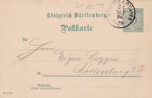 Alemania  Carta Postal Con Estampilla Al45