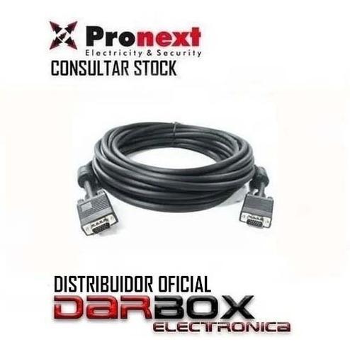 Cable Vga 10 Mts Filtro Monitor Pc Proyector Led Lcd Pronext