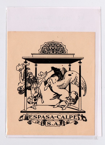 Exlibris/bookplate - José Triadó - Espasa Calpe - Ex017