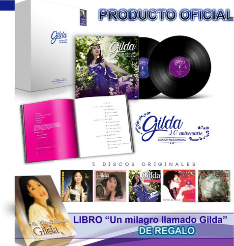 Gilda Un Amor Verdadero 2 Vinilos,libro,5 Cd + Libro Regalo!
