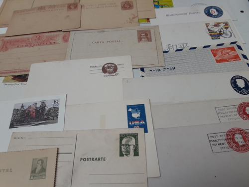 Lote De Antiguas Cartas Y Sobres Postales U.s.a Y Otros.