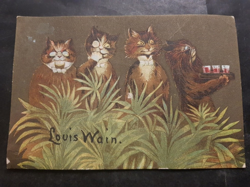 Louis Wain. Té Mazawattee. Publicidad Gatitos. .