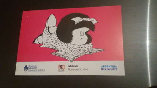 Mafalda Quino Tarjeta Conmemorativa 50 Años Año 