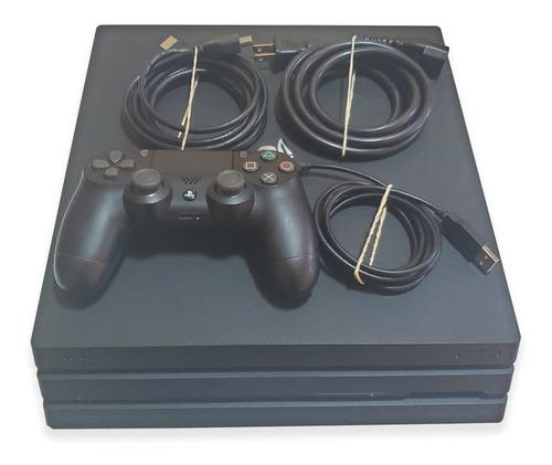 Ps4 Pro Hdr 4k 1tb + 1 Control + Cables Playstation 4
