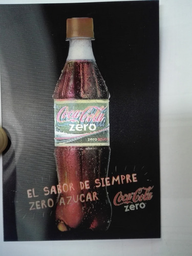 Tarjeta Postal En 3 D Promo Coca Zero